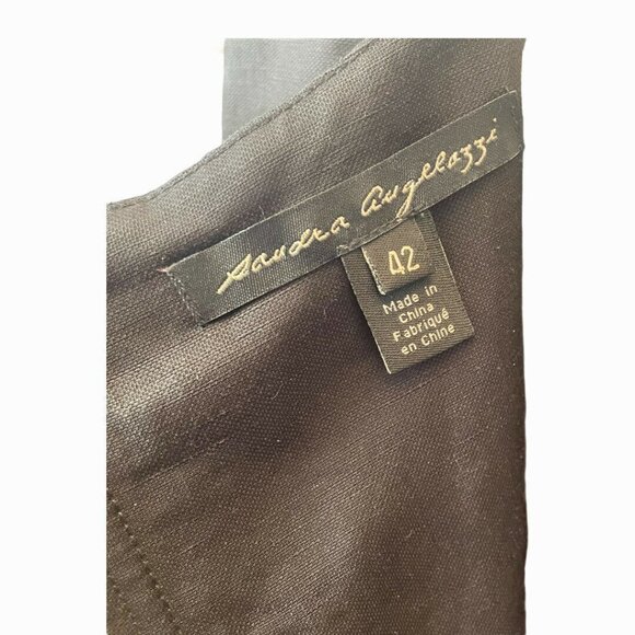 Sandra Angelozzi Womens Black Sleeveless Top Sz 42 - Picture 7 of 7